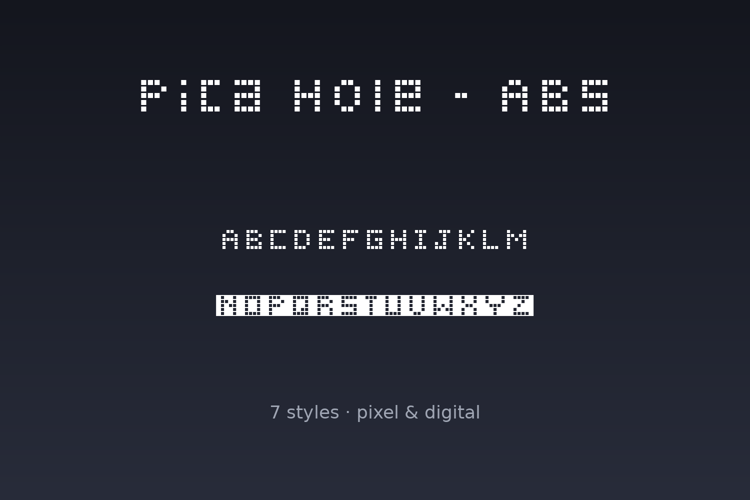 Preview of Pica Hole - ABS Font