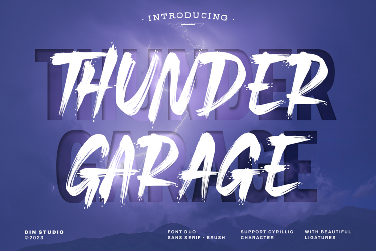Thunder Garage Brush Font