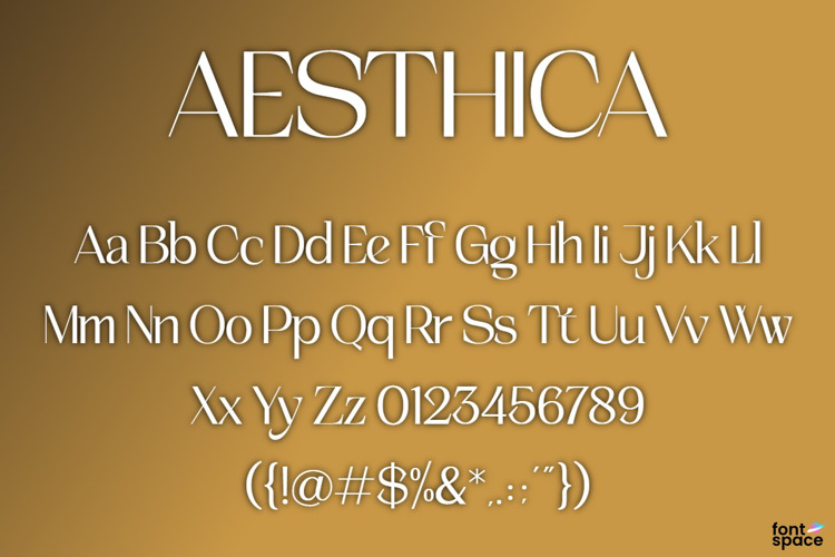 Preview of AESTHICA Font