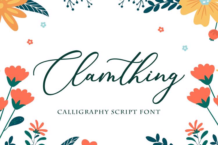 Clamthing Font