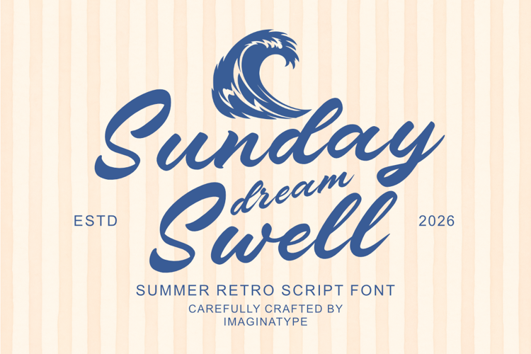 Preview of Sunday Dream Swell - Non Commer Font