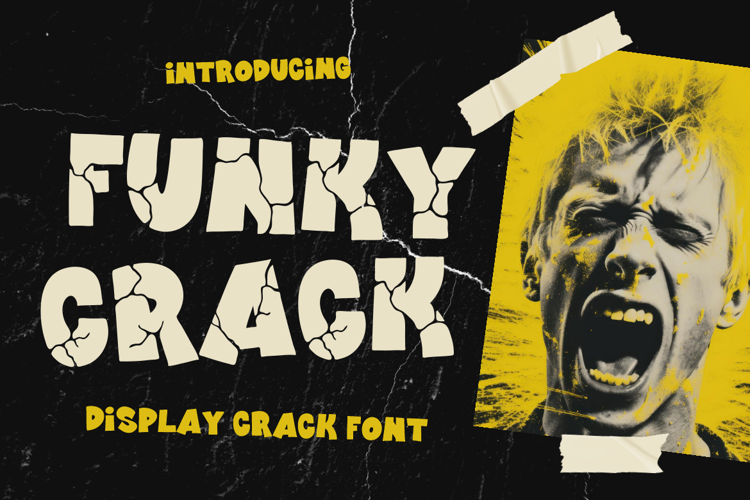 Preview of Funky Crack Font