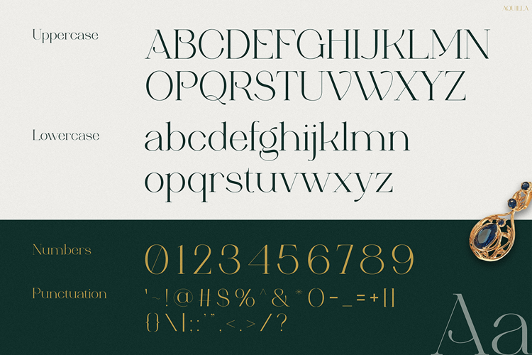 Preview of Aquilla Font
