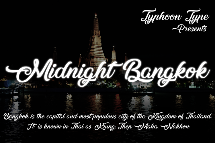 Midnight Bangkok Font