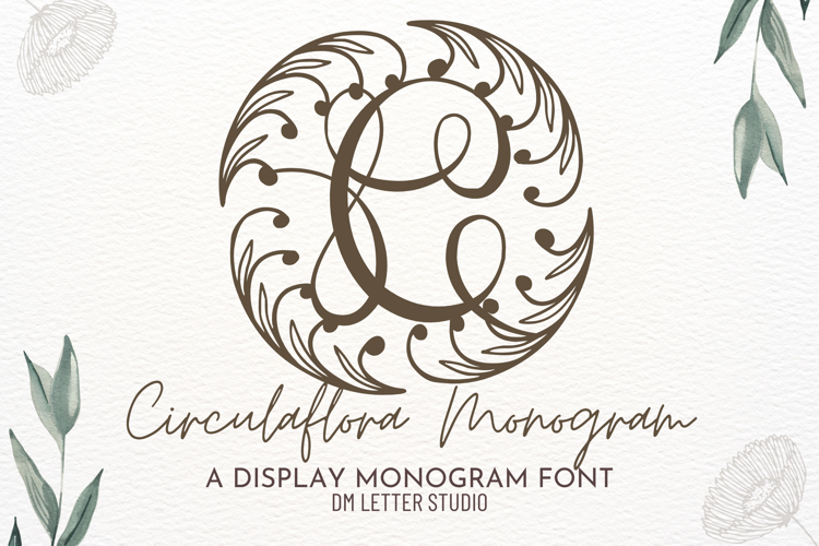 Preview of Circulaflora Monogram Font