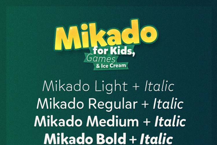 Preview of Mikado Bold Font