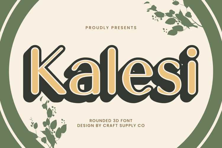 Kalesi Rounded 3D Font