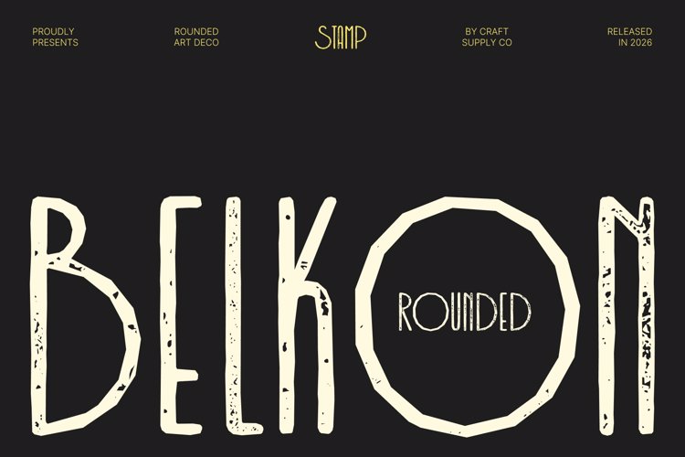 Preview of Belkon Rounded Stamp Font