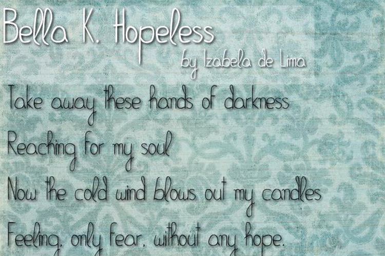 Bella K. Hopeless Font