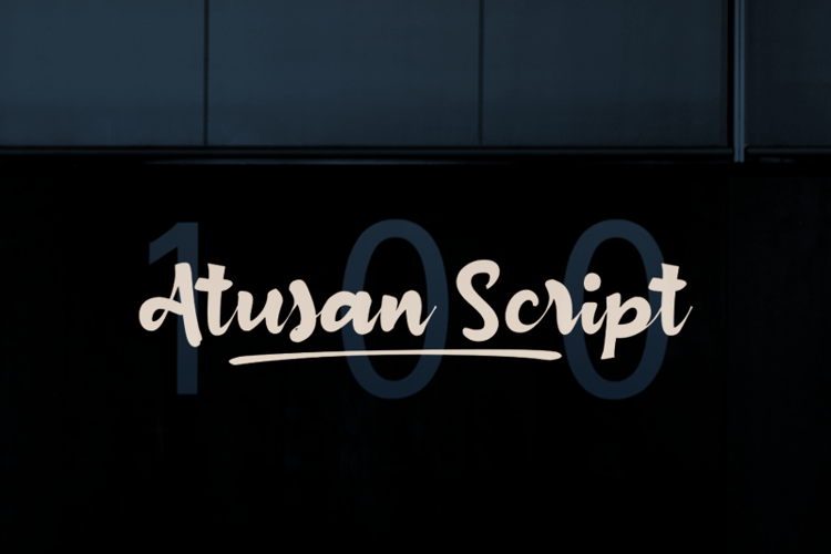 a Atusan Script Font