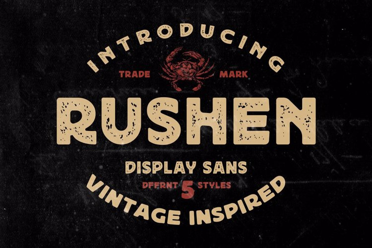 Rushen Distressed Font