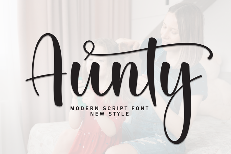 Preview of Aunty Font