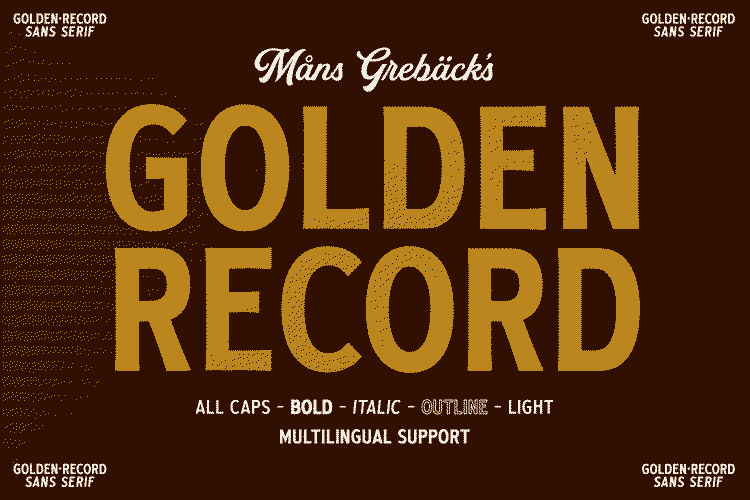 Golden Record Font