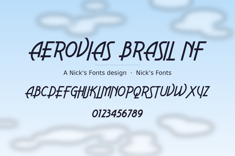 Preview of Aerovias Brasil NF Font