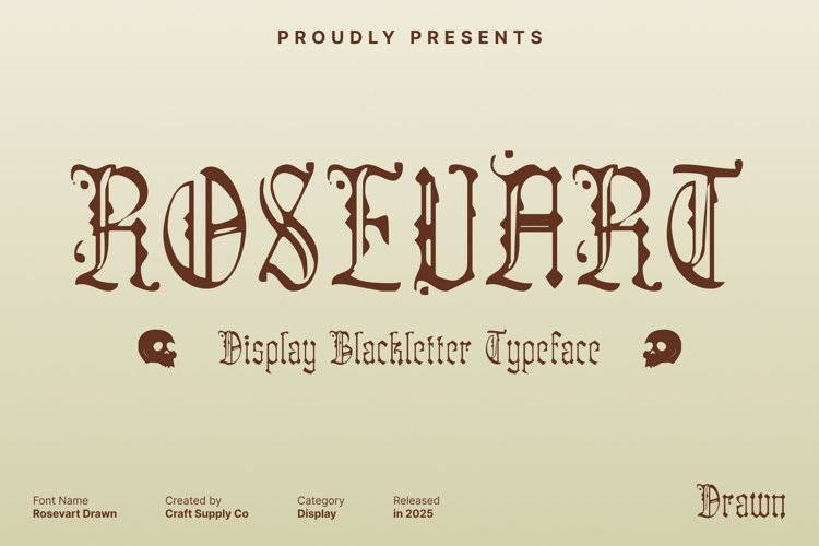 Preview of Rosevart Drawn Font