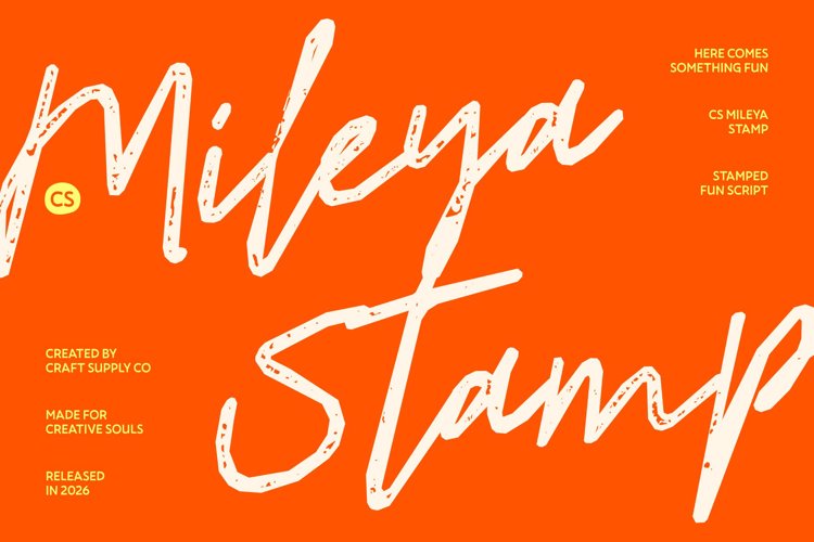 Preview of CS Mileya Stamp Font