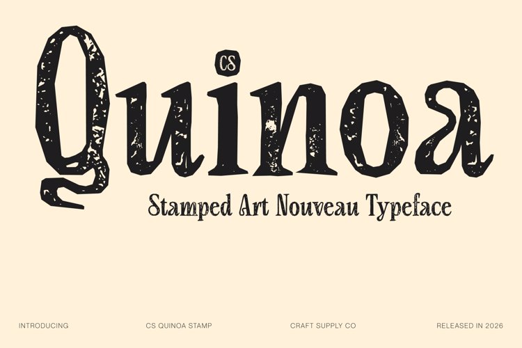 Preview of CS Quinoa Stamp Font