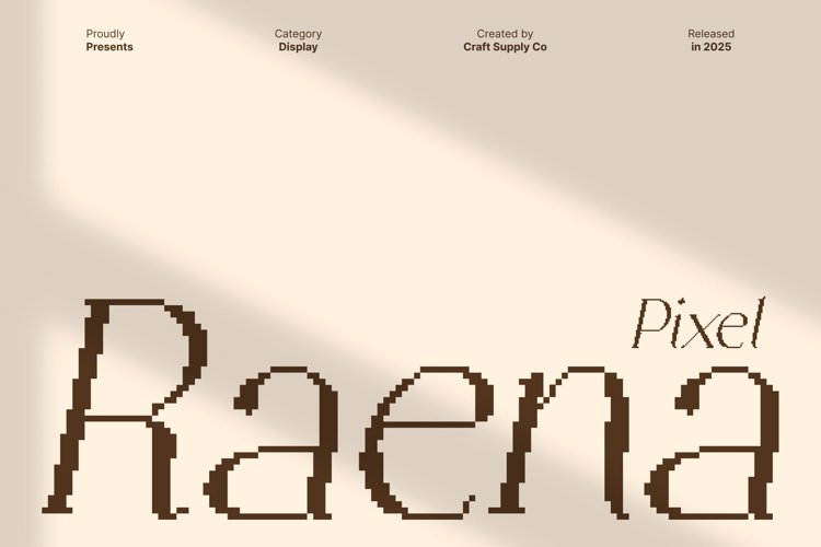 Preview of Raena Pixel Font
