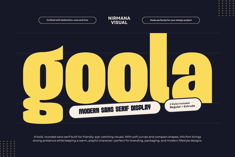 Preview of Goola Modern Font