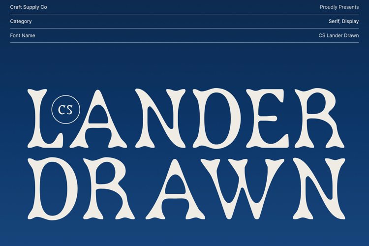 Preview of CS Lander Drawn Font
