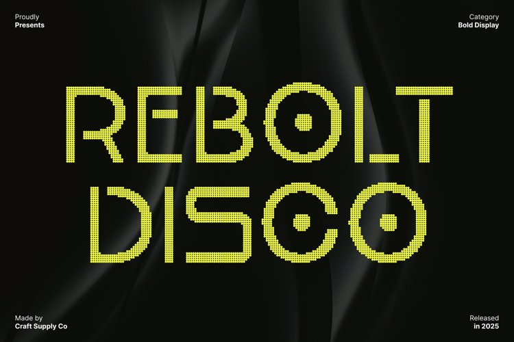 Preview of Rebolt Disco Font