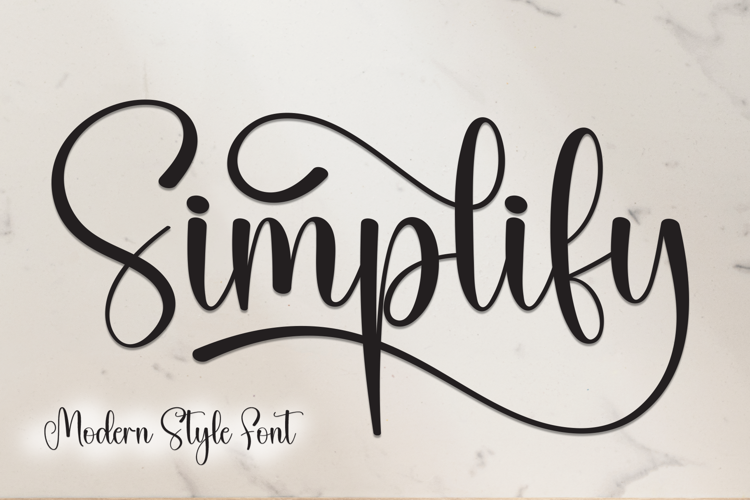Preview of Simplify Font