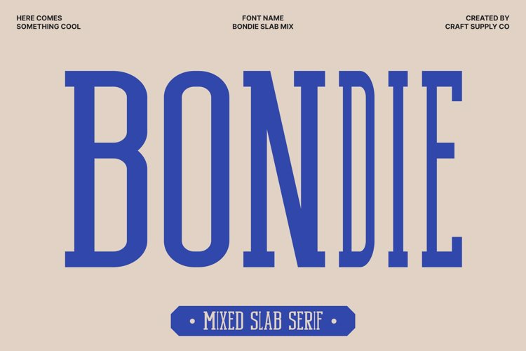 Preview of Bondie Slab Mix Font
