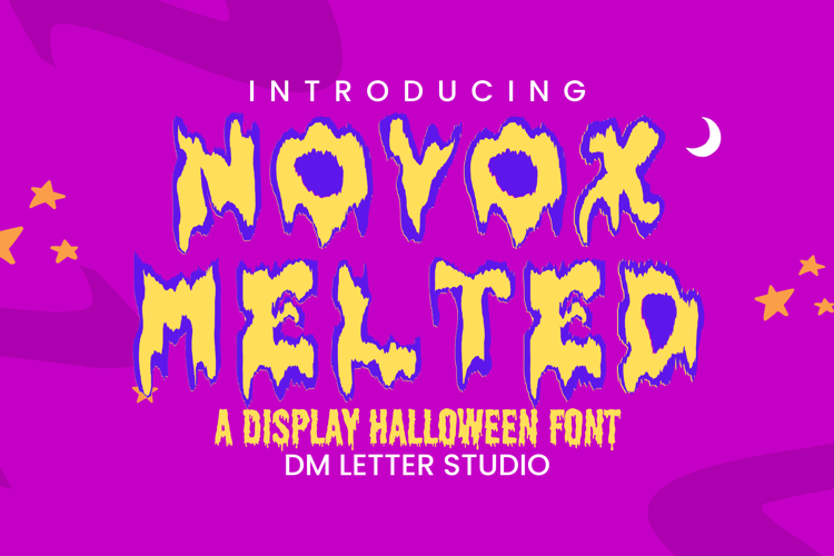 Preview of Novox Melted Font