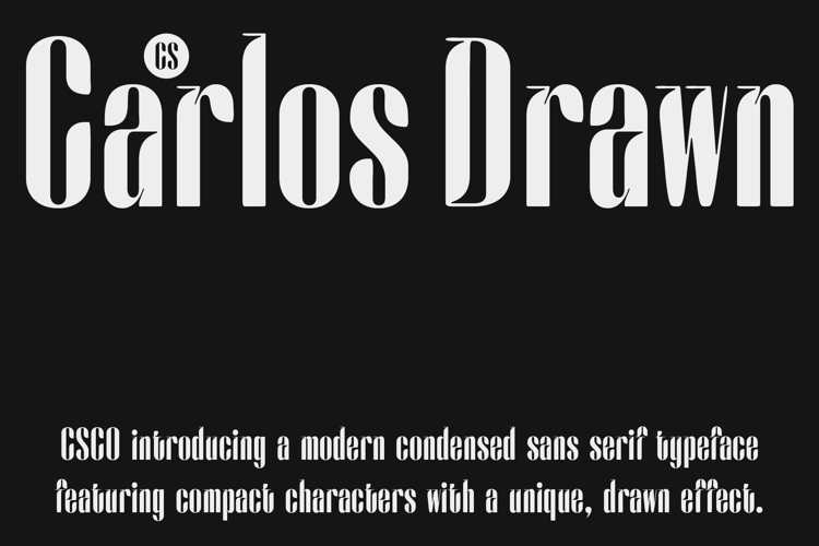 CS Carlos Drawn Font