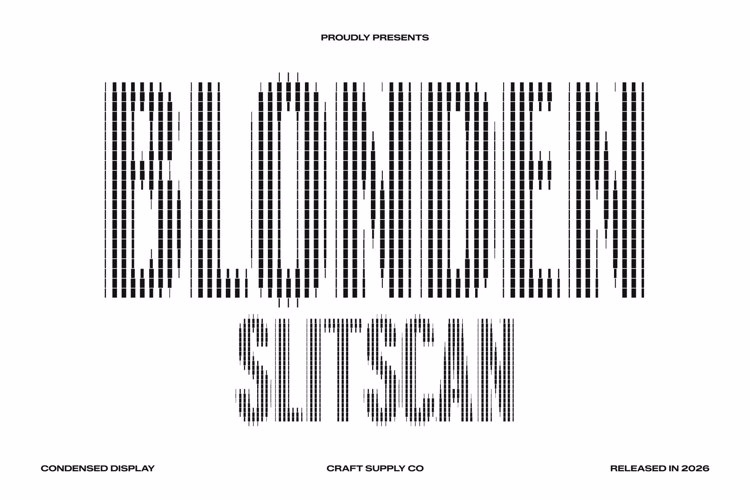 Preview of Blonden Slitscan Font