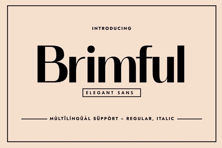 Preview of Brimful Font