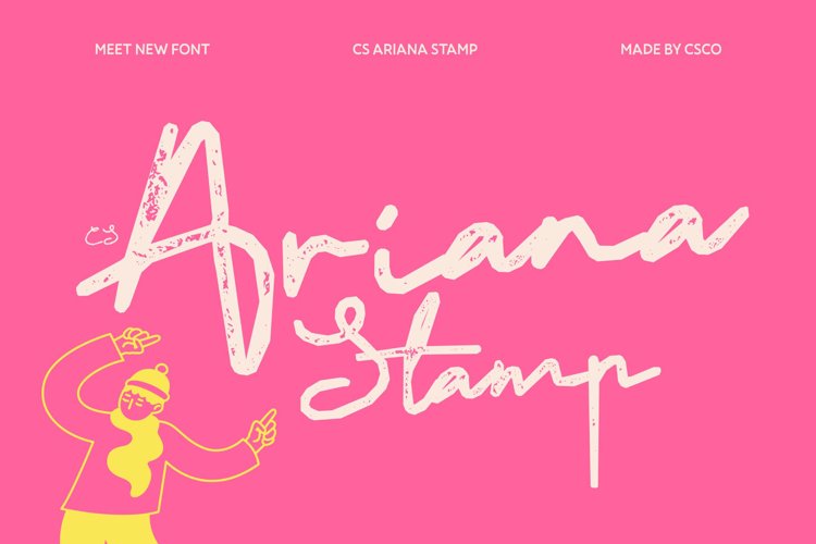 Preview of CS Ariana Stamp Font
