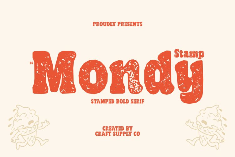 Preview of CS Mondy Stamp Font