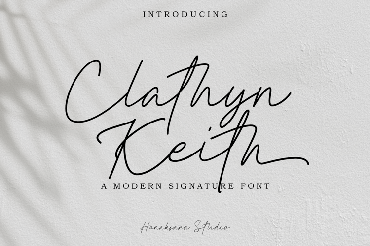 Clathyn Keith Signature Font