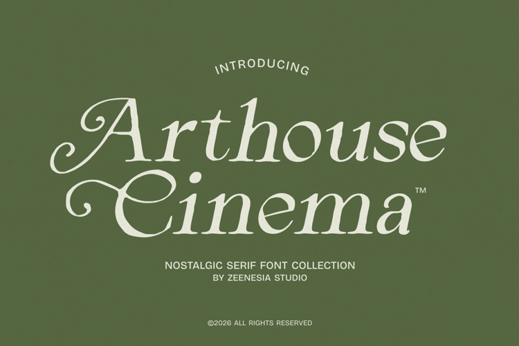 Preview of Arthouse Cinema Font