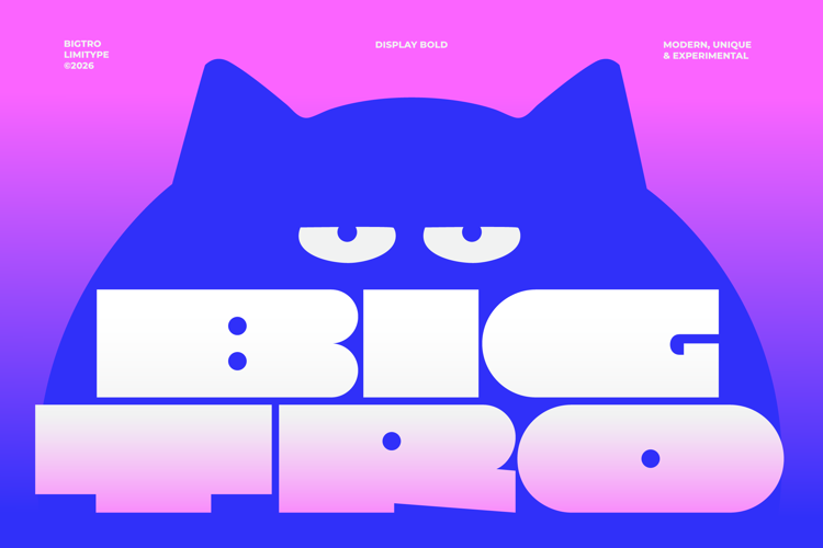 Preview of Bigtro - Bold Display Font