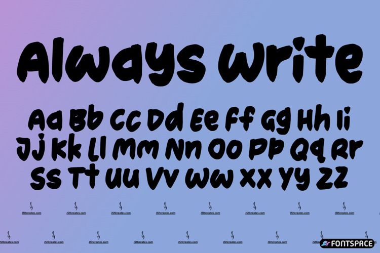 Preview of Always Write Font