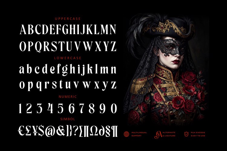 Preview of Aurelia Diamond Font