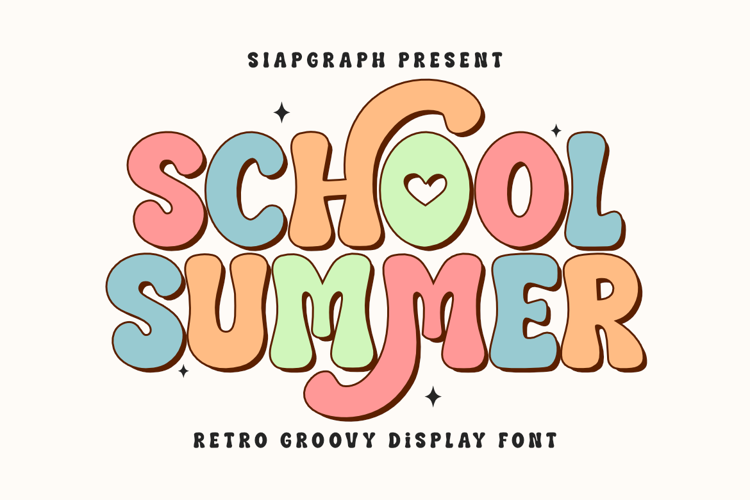 Preview of School Summer Font