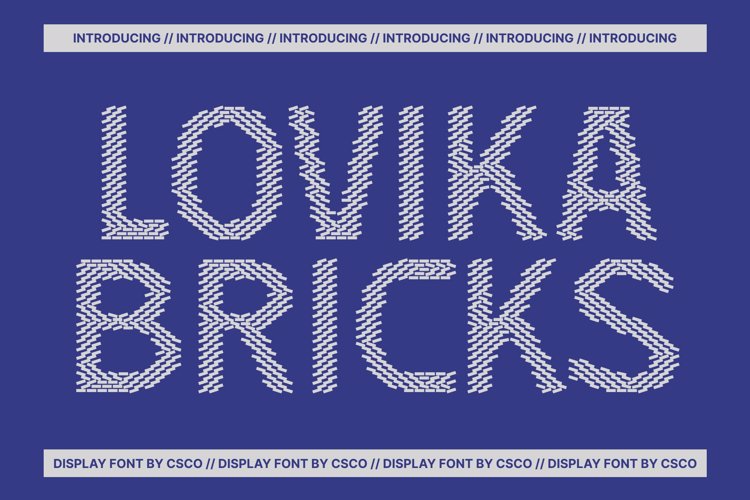 Preview of Lovika Bricks Font