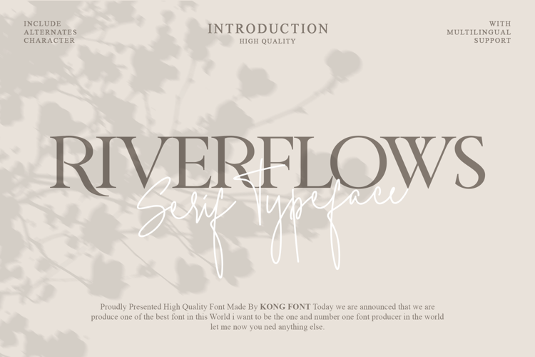 RIVERFLOWS Font