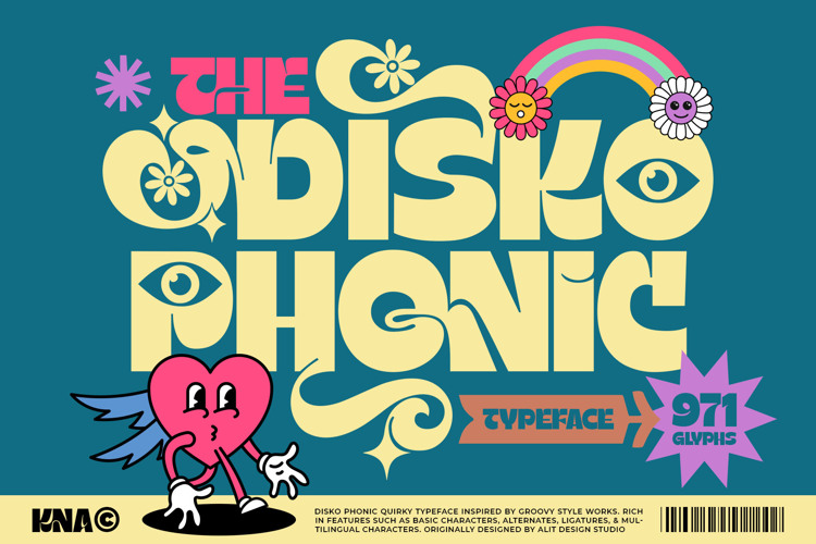 Preview of Disko Phonic Font