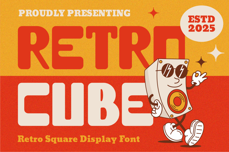 Preview of Retrocube Font