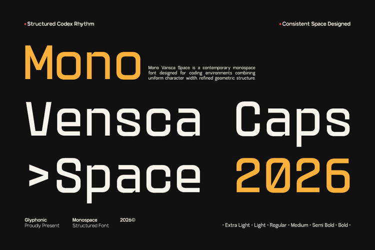Preview of GC Vensca Mono Font