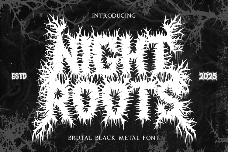 Preview of Night Roots Font