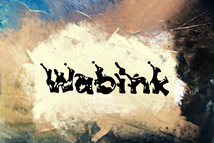 Preview of w Wabink Font