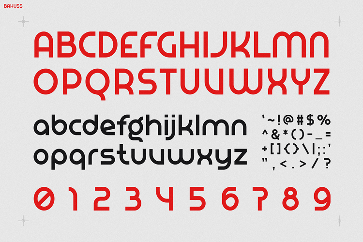 Preview of BAHUSS Font