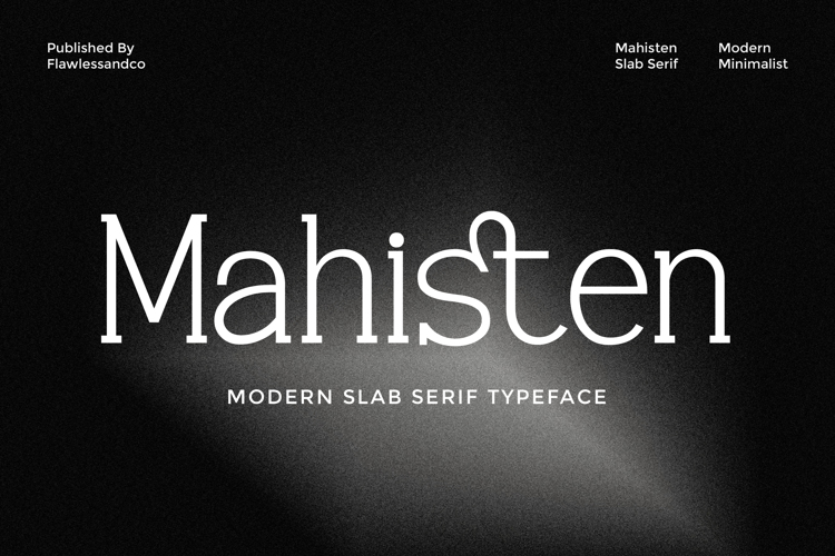 Preview of MAHISTEN Font