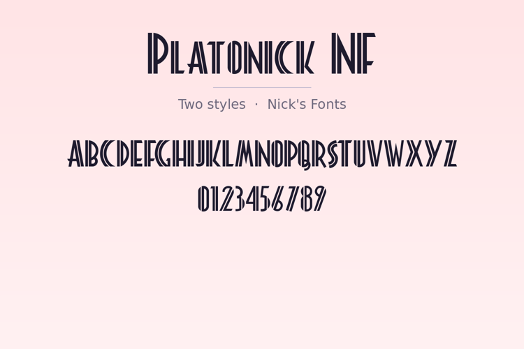 Preview of Platonick NF Font