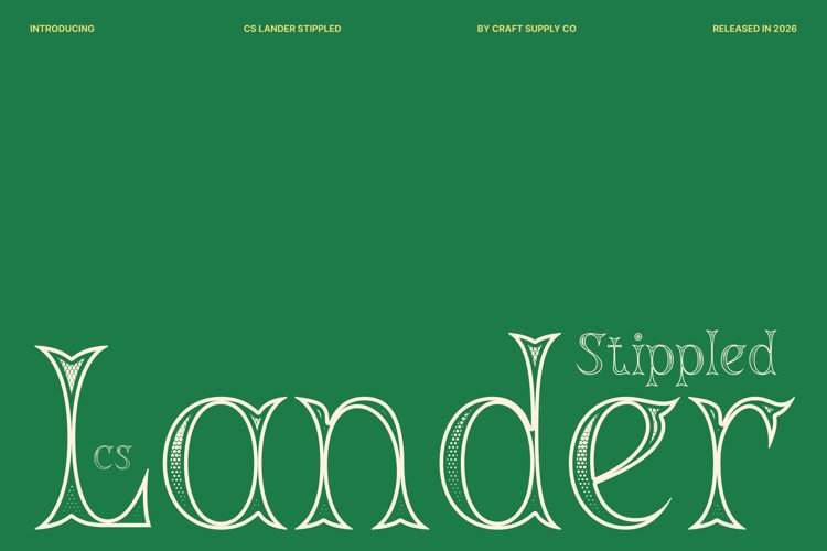 Preview of CS Lander Stippled Font